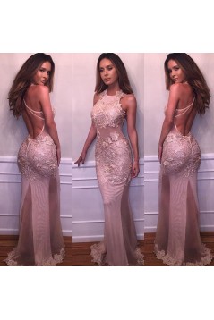 Backless Lace Long Prom Dresses Party Evening Gowns 3020259