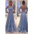 A-Line Long Sleeves Lace Prom Dresses Party Evening Gowns 3020278