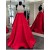 A-Line Halter Sequins and Satin Long Red Prom Dresses Party Evening Gowns 3020309