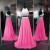 Long Pink Two Pieces Beaded Sequins Chiffon Prom Dresses Party Evening Gowns 3020311