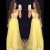 Long Yellow Illusion Bodice Lace and Chiffon Prom Dresses Party Evening Gowns 3020335