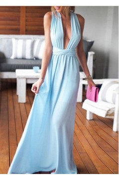 Sexy Long Blue Prom Dresses Party Evening Gowns 3020344