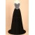A-Line Sweetheart Beaded Long Black Prom Dresses Party Evening Gowns 3020359
