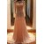 A-Line Long Sleeves Beaded Backless Prom Dresses Party Evening Gowns 3020411