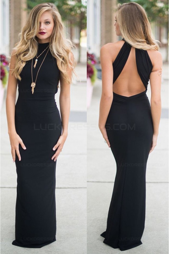 Long Black Mermaid Prom Dresses Party Evening Gowns 3020454