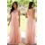 Long Pink Lace Chiffon Prom Dresses Party Evening Gowns 3020470