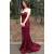 Long Mermaid Lace Burgundy Prom Dresses Party Evening Gowns 3020488