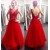 Long Red Lace and Tulle Prom Dresses Party Evening Gowns 3020508