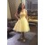 Short Yellow Lace Tulle Homecoming Cocktail Prom Dresses Party Evening Gowns 3020542