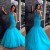 Mermaid Long Blue Prom Evening Party Dresses 3020614