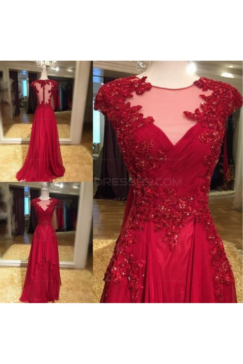 red beaded dress