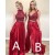 Long Red Beaded Prom Evening Party Dresses 3020673
