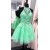 Halter Short Green Beaded Lace Prom Party Homecoming Graduation Dresses 3020706