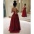 Long Red Strapless Prom Formal Evening Party Dresses 3020790