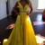 Beaded Long Yellow Prom Formal Evening Party Dresses 3020808