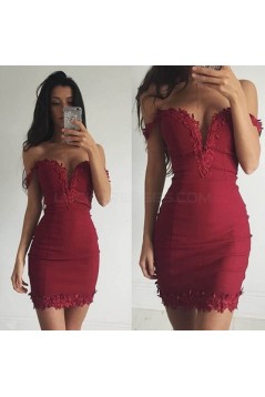 Short/Mini Burgundy Prom Homecoming Cocktail Graduation Party Dresses 3020898