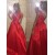 Long Red V-Neck Prom Formal Evening Party Dresses 3020910