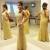 Beaded Long Yellow Lace Mermaid Prom Formal Evening Party Dresses 3020924