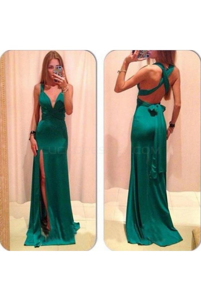 Long Green Prom Formal Evening Party Dresses 3020944