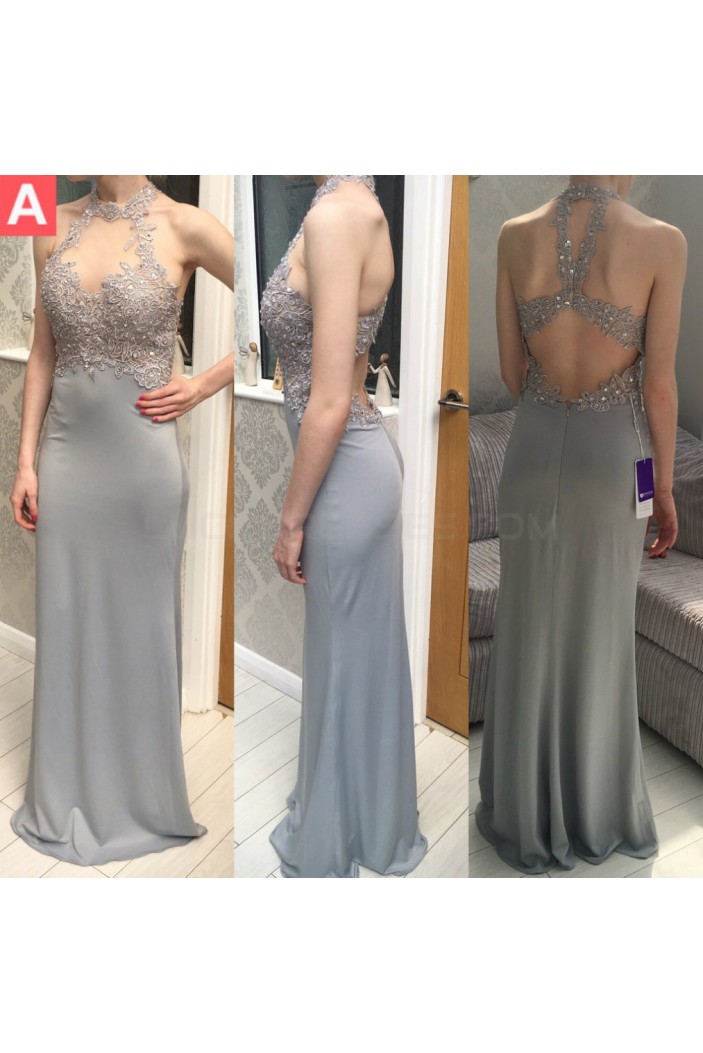 Sheath Beaded Lace Appliques Long Prom Formal Evening Party Dresses 3020946