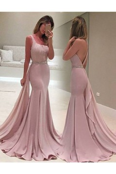 Mermaid One-Shoulder Beaded Long Prom Formal Evening Party Dresses 3020952