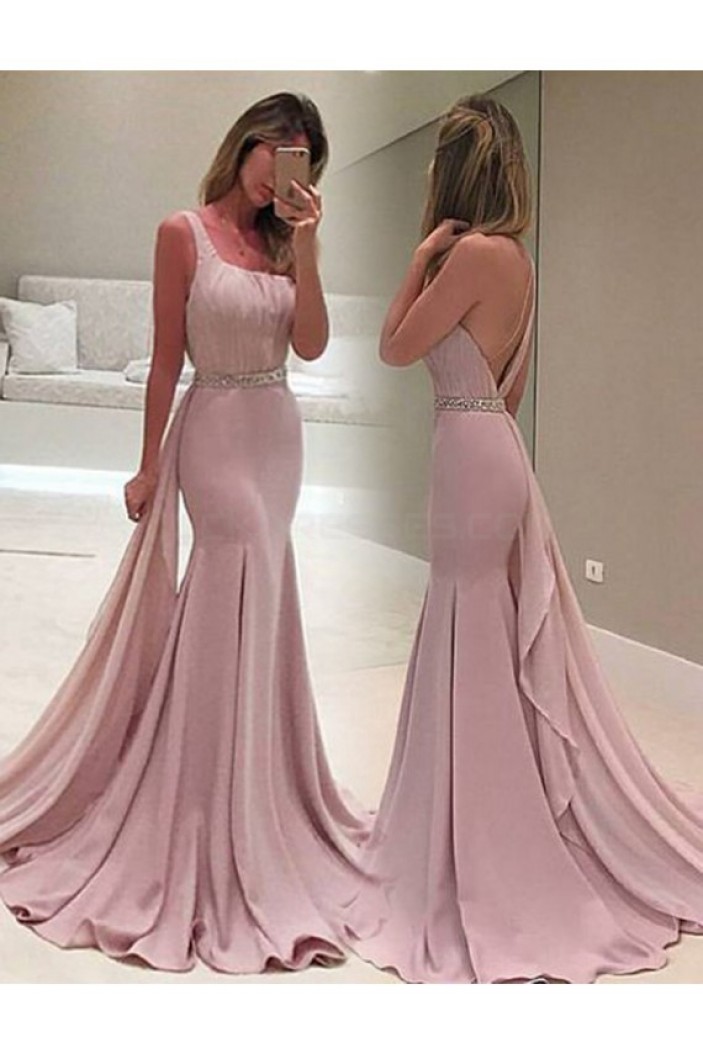 Mermaid One-Shoulder Beaded Long Prom Formal Evening Party Dresses 3020952