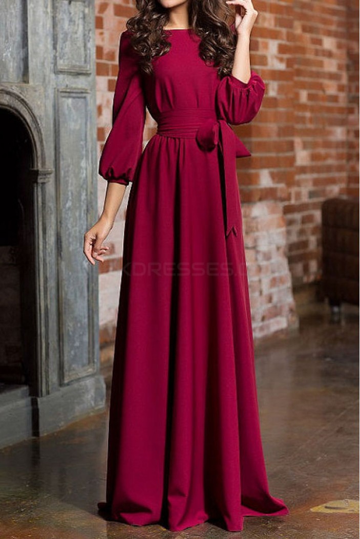 Long Sleeves Mother of The Bride Evening Party Dresses 3020977