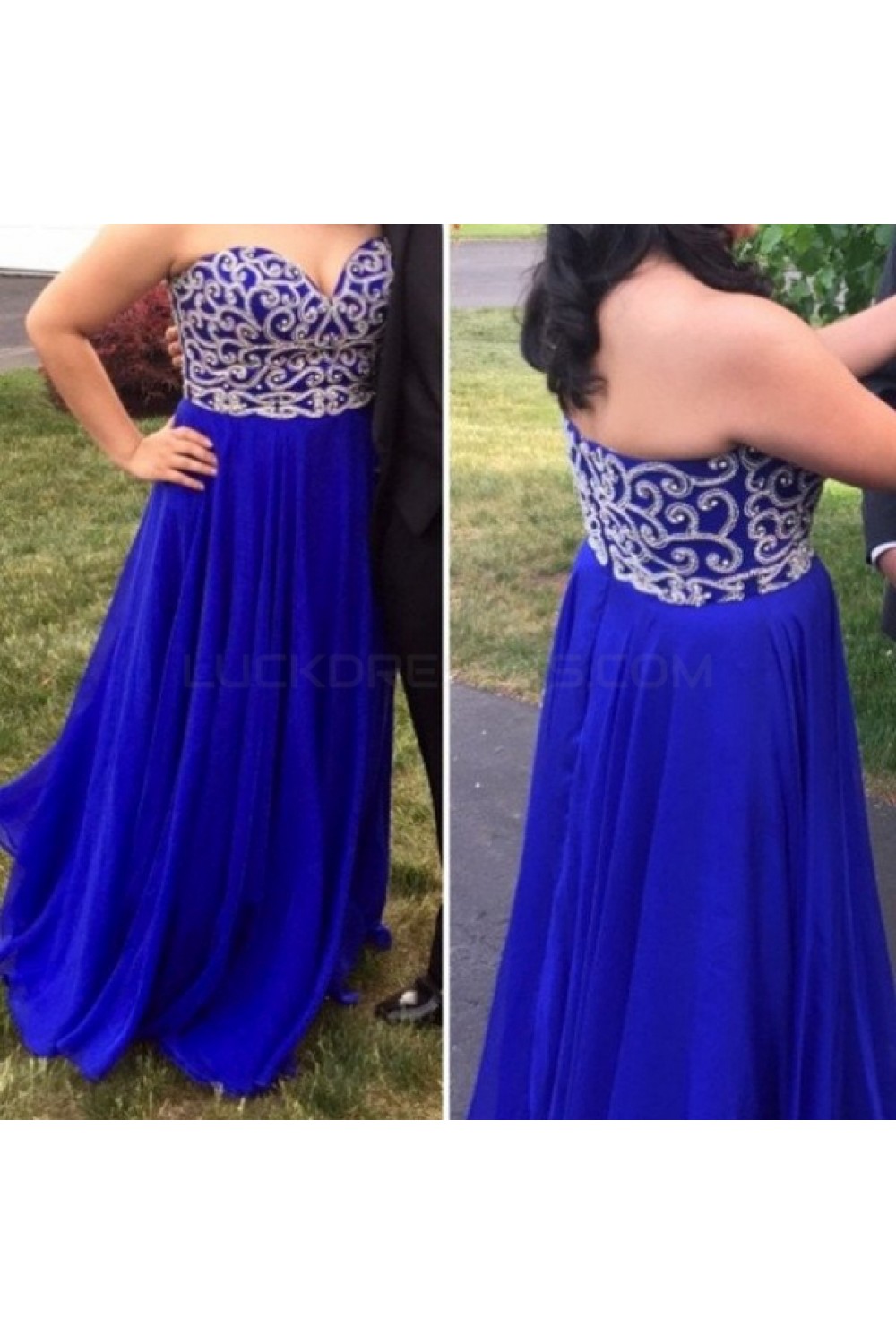 royal blue plus size formal dress