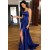 Sexy Long Royal Blue Backless Prom Dresses Evening Gowns 601008