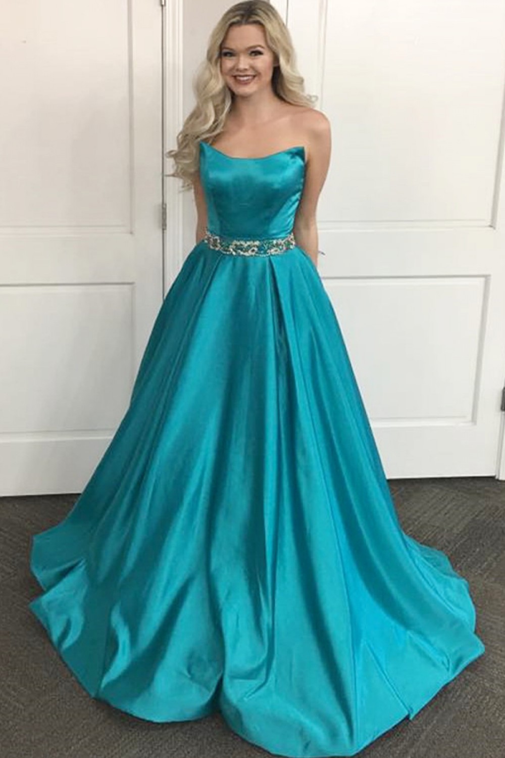 Beaded Ball Gown Long Prom Dresses Formal Evening Dresses 601034