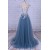 Long Lace and Tulle Prom Dresses Formal Evening Dresses with Flowers 601039