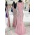 Long Pink Beaded Mermaid Prom Dresses Formal Evening Dresses 601106