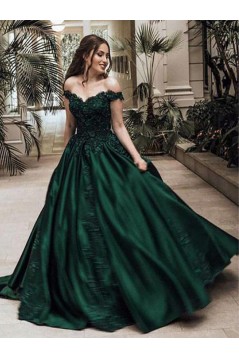 Ball Gown Off-the-Shoulder Long Prom Dresses Formal Evening Dresses 601140