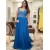 A-Line Beaded Long Plus Size Prom Dresses Formal Evening Dresses 601165