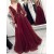 Long Beaded V-Neck Lace Appliques Prom Dresses Formal Evening Dresses 601171