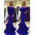 Long Sleeves Mermaid Off-the-Shoulder Prom Dresses Formal Evening Dresses 601198