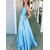 A-Line V-Neck Long Prom Dresses Formal Evening Dresses 601199
