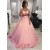 Ball Gown Off-the-Shoulder Lace Long Prom Dresses Formal Evening Dresses 601227