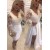 Long Sleeves Beaded V-Neck Lace White Prom Dresses Formal Evening Dresses 601230