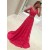 A-Line V-Neck Two Pieces Lace Long Prom Dresses Formal Evening Dresses 601235