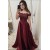 A-Line Off-the-Shoulder Beaded Lace Long Prom Dresses Formal Evening Dresses 601277