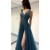 A-Line Beaded Lace Tulle Long Prom Dresses Formal Evening Dresses 601284