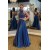 A-Line Two Pieces Beaded Long Prom Dresses Formal Evening Dresses 601330