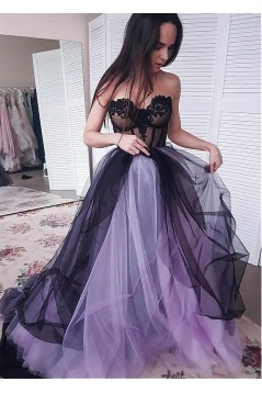 Lace and Tulle Sweetheart Long Prom Dresses Formal Evening Dresses 601340