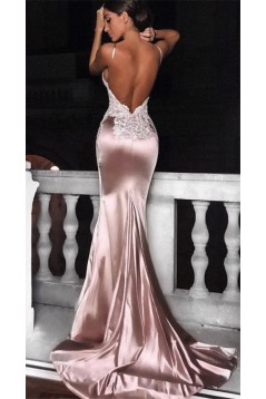Sexy Mermaid V-Neck Lace Long Prom Dress Formal Evening Dresses 601389