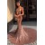 Sexy Mermaid Spaghetti Straps V-neck Sparkling Long Prom Dress Formal Evening Dresses 601392