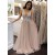 A-Line Beaded V-Neck Long Prom Dress Formal Evening Dresses 601442