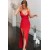 Sexy Spaghetti Straps Long Red Prom Dress Formal Evening Dresses 601450