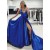 A-Line V-Neck Long Prom Dress Formal Evening Dresses 601486