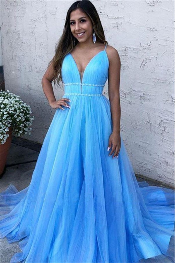 Elegant A-Line Long Prom Dress Formal Evening Dresses 601503